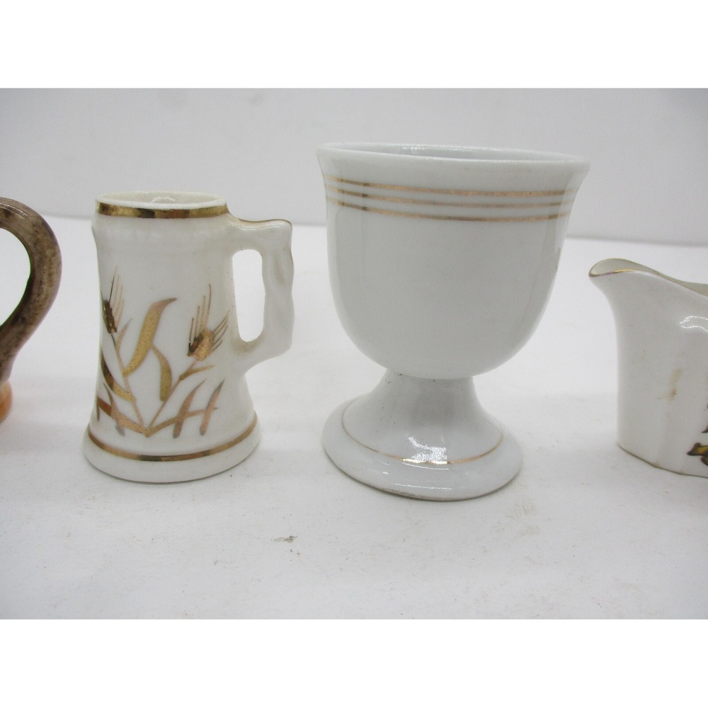 Miniature Porcelain Lot Vase Creamer Egg Cup Steins Teacup Etc - Picture 3 of 10